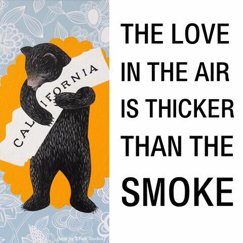 California sticker in bear hand
